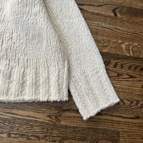 Pastel baby pink oversized J. Crew turtleneck sweater textured yarn new - Picture 7 of 8